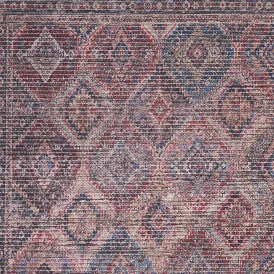 Maroon Oriental Power Loom Distressed Washable Area Rug Photo 3