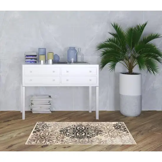 Medallion Power Loom Stain Resistant Area Rug Photo 8