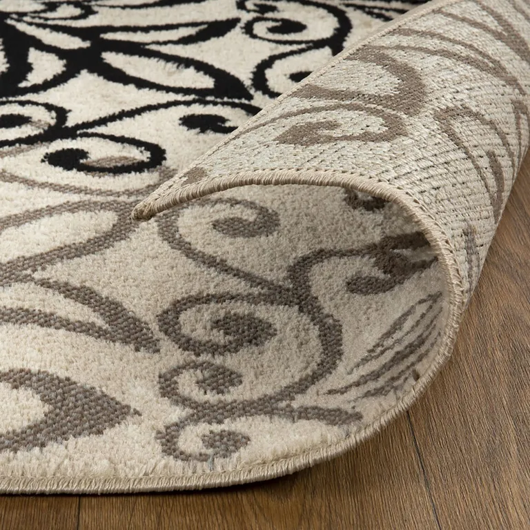 Medallion Power Loom Stain Resistant Area Rug Photo 3