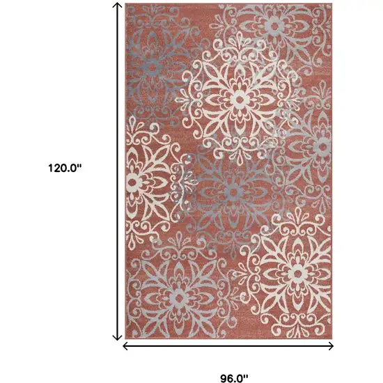 Medallion Power Loom Stain Resistant Area Rug Photo 7