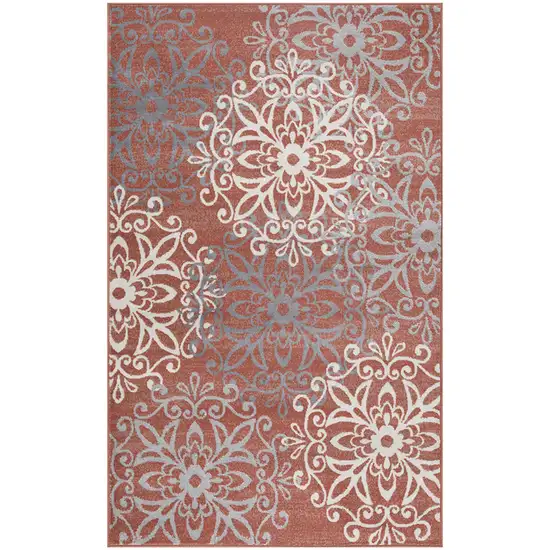 Medallion Power Loom Stain Resistant Area Rug Photo 1