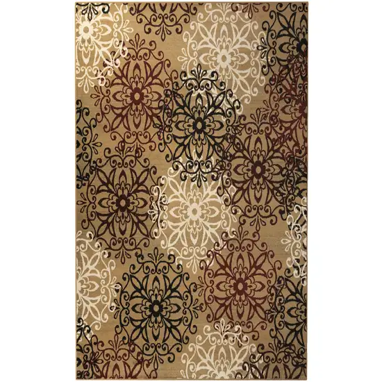 Medallion Power Loom Stain Resistant Area Rug Photo 1