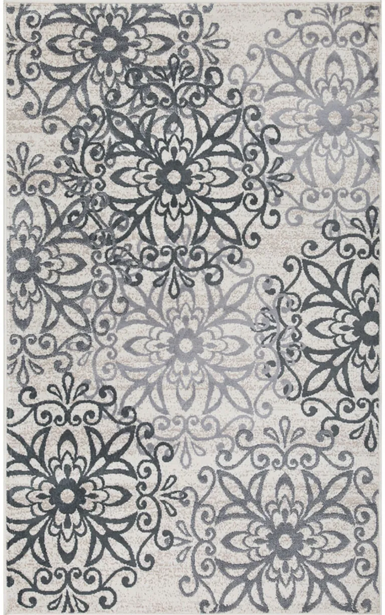 Medallion Power Loom Stain Resistant Area Rug Photo 1