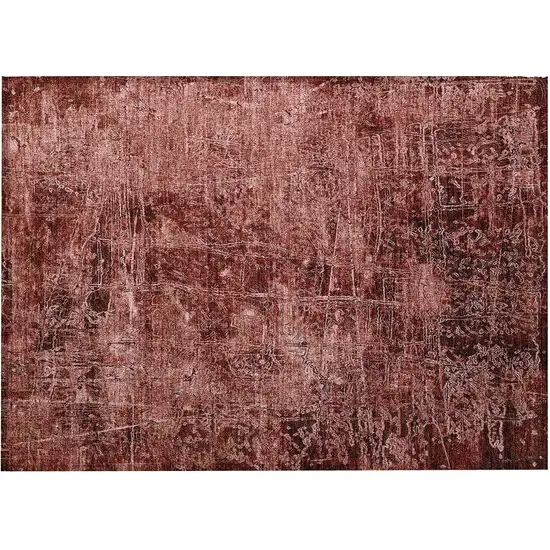 Merlot Abstract Washable Non Skid Indoor Outdoor Area Rug Photo 5