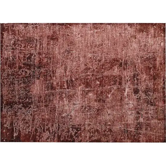 Merlot Abstract Washable Non Skid Indoor Outdoor Area Rug Photo 2