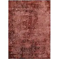 Photo of Merlot Abstract Washable Non Skid Indoor Outdoor Area Rug