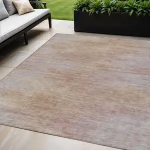 Photo of Merlot And Beige Abstract Washable Indoor Outdoor Area Rug