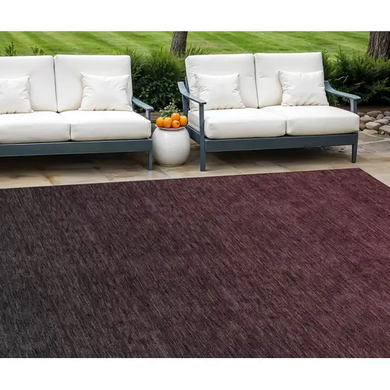 Merlot And Charcoal Abstract Washable Indoor Outdoor Area Rug Photo 1