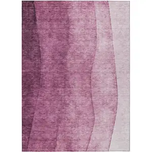 Photo of Merlot Blush And Pink Ombre Washable Indoor Outdoor Area Rug