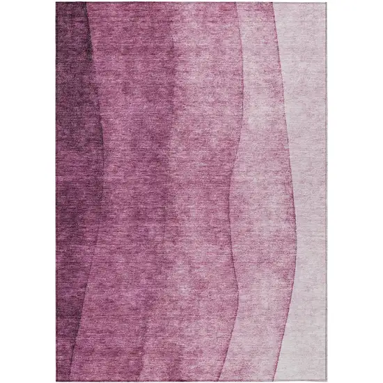 Merlot Blush And Pink Ombre Washable Indoor Outdoor Area Rug Photo 1