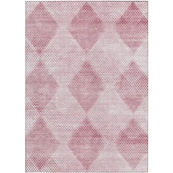 Merlot Geometric Washable Non Skid Indoor Outdoor Area Rug Photo 5