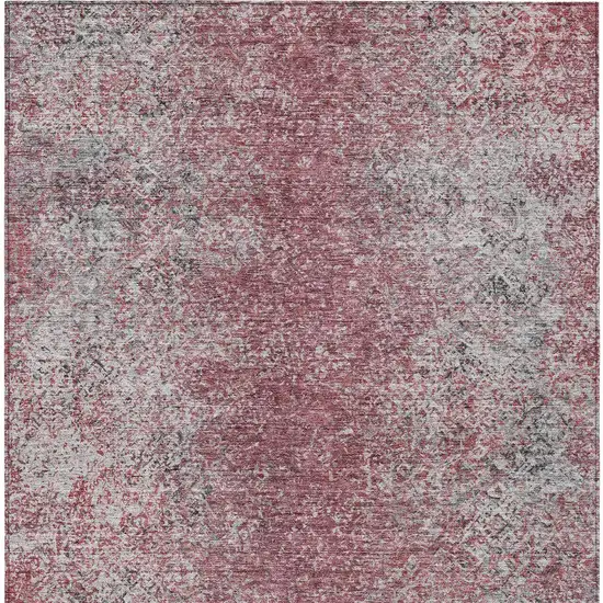 Merlot Silver And Gray Oriental Washable Indoor Outdoor Area Rug Photo 7