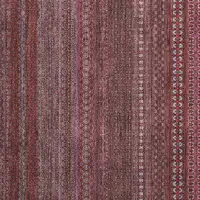 Photo of Merlot Striped Washable Non Skid Indoor Outdoor Area Rug