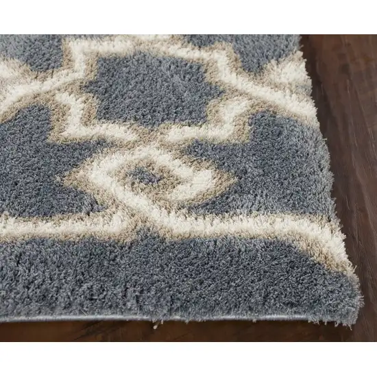 Microfiber Slate Blue Area Rug Photo 4