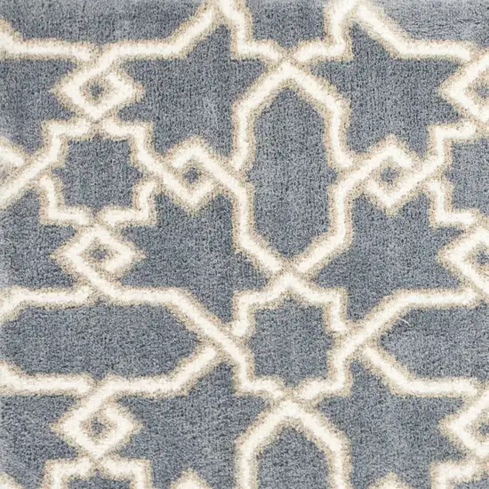 Microfiber Slate Blue Area Rug Photo 3