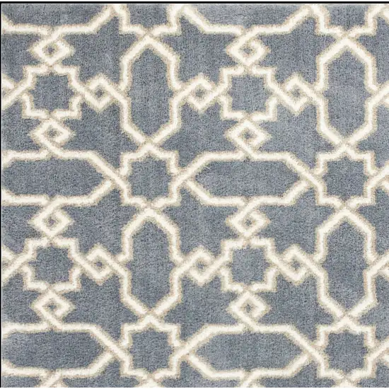 Microfiber Slate Blue Area Rug Photo 6