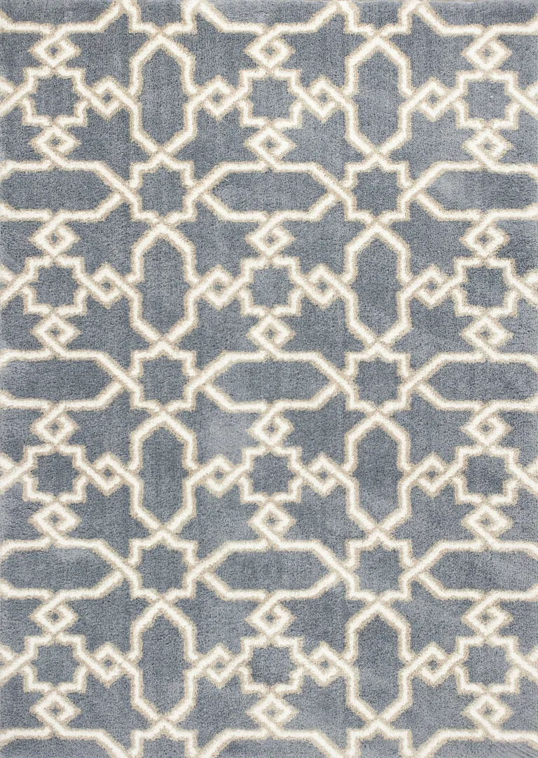 Microfiber Slate Blue Area Rug Photo 1