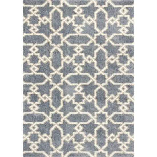 Microfiber Slate Blue Area Rug Photo 1