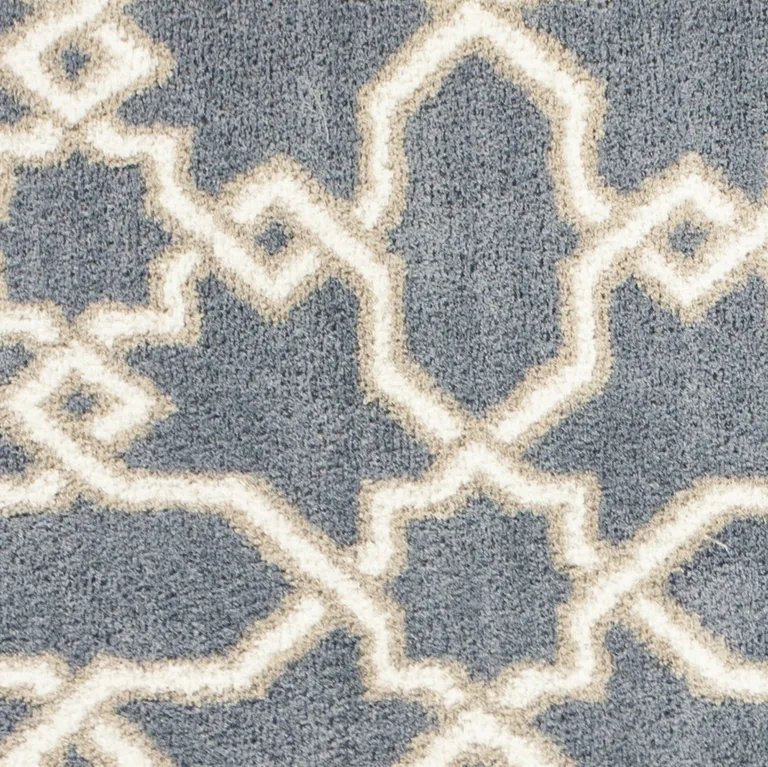 Microfiber Slate Blue Area Rug Photo 2