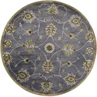 Photo of Midnight Blue Hand Tufted Traditional Round Indoor Area Rug