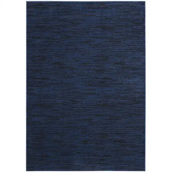 Midnight Blue Stain Resistant Indoor Outdoor Area Rug Photo 2