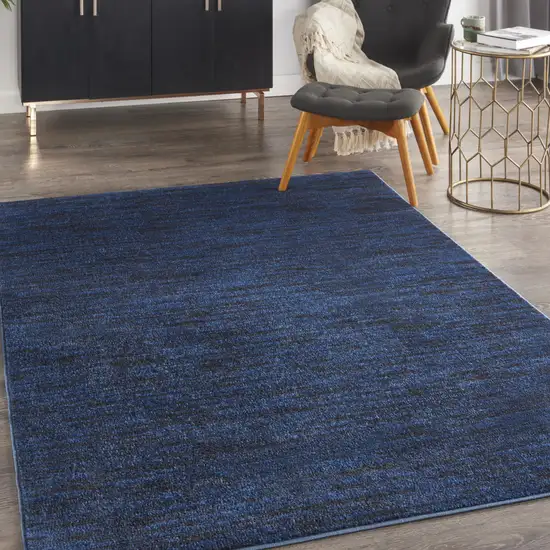 Midnight Blue Stain Resistant Indoor Outdoor Area Rug Photo 7