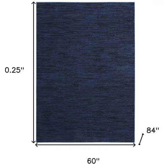 Midnight Blue Non Skid Indoor Outdoor Area Rug Photo 5