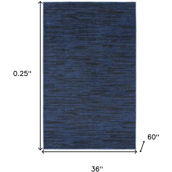 Midnight Blue Non Skid Indoor Outdoor Area Rug Photo 5