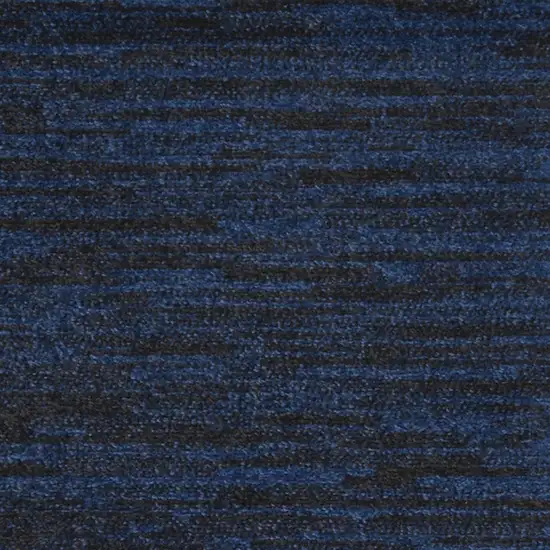 8' Midnight Blue Indoor Outdoor Runner Rug Photo 5