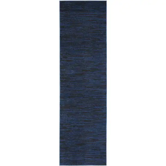 Midnight Blue Non Skid Indoor Outdoor Runner Rug Photo 1