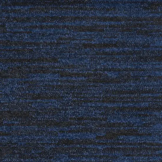 8' Midnight Blue Indoor Outdoor Runner Rug Photo 4