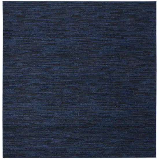 5' Midnight Blue Square Indoor Outdoor Area Rug Photo 5