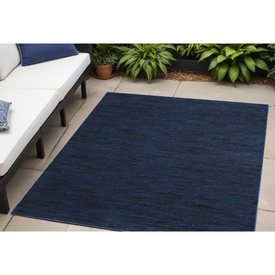 5' Midnight Blue Square Indoor Outdoor Area Rug Photo 1