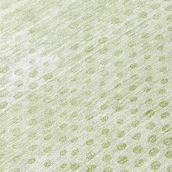 Mint Green Geometric Washable Non Skid Indoor Outdoor Area Rug Photo 4