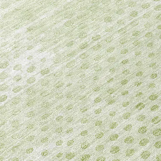 Mint Green Geometric Washable Non Skid Indoor Outdoor Area Rug Photo 4