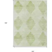 Photo of Mint Green Geometric Washable Non Skid Indoor Outdoor Area Rug