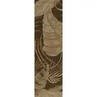 Photo of Mocha Brown Hand Tufted Tropical Leaves Indoor Runner Rug