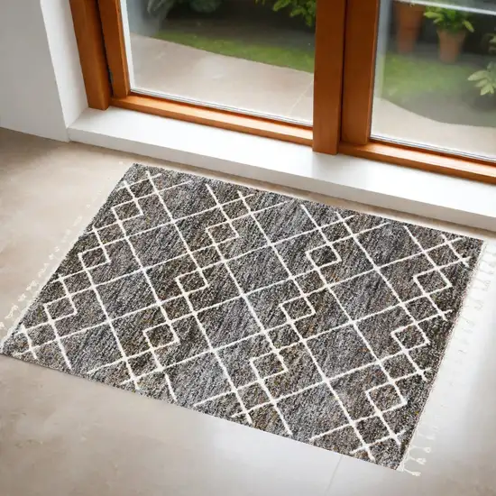 Brown Geometric Area Rug Photo 2