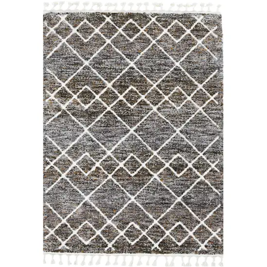 Mocha Geometric Abstract Diamonds Indoor Area Rug Photo 2