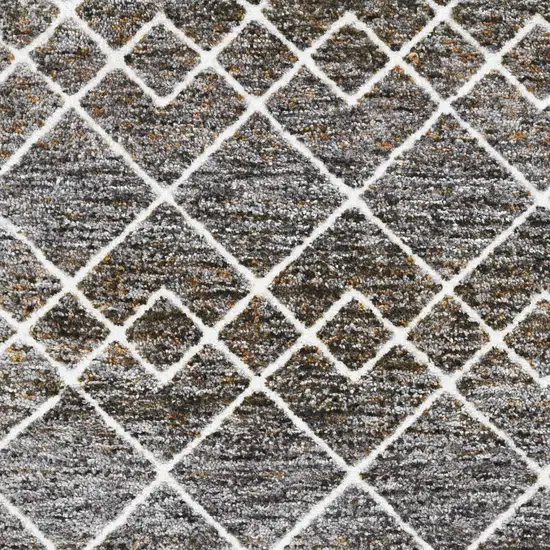 Mocha Geometric Abstract Diamonds Indoor Area Rug Photo 6