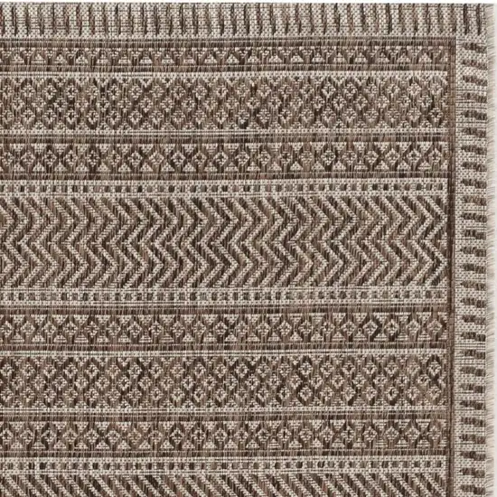 Mocha Geometric Patterns Indoor Area Rug Photo 4