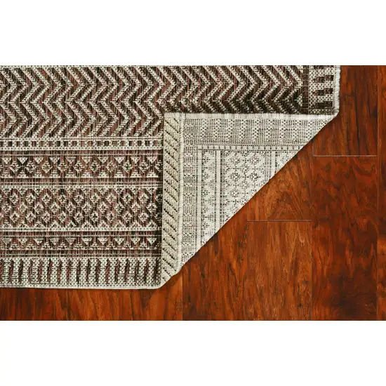 Mocha Geometric Patterns Indoor Area Rug Photo 1