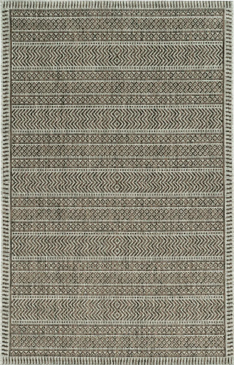 Mocha Geometric Patterns Indoor Area Rug Photo 2