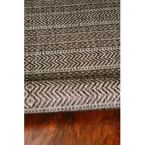 Photo of Mocha Machine Woven UV Treated Tribal Indoor Outdoor Area Rug