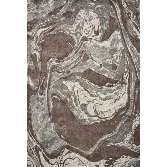 Mocha Marble Indoor Area Rug Photo 1