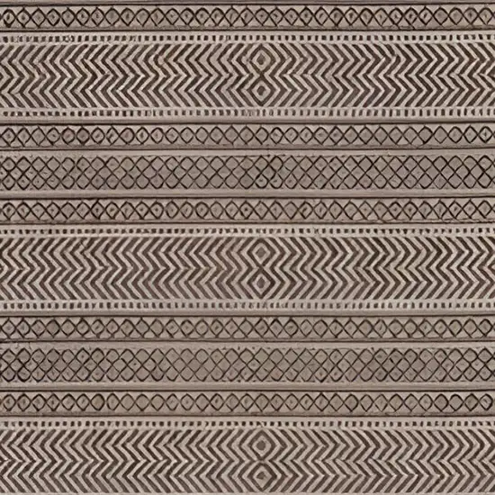 Brown Geometric Indoor Outdoor Area Rug Photo 3