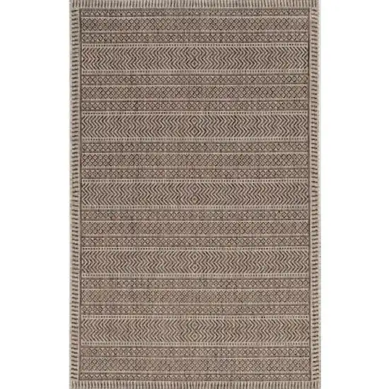 Brown Abstract Geometric Area Rug Photo 1