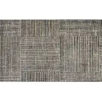 Photo of Modern Geo Lines in Squares Washable Floor Mat