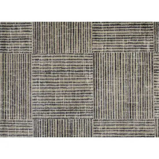 Modern Geo Lines in Squares Washable Floor Mat Photo 2