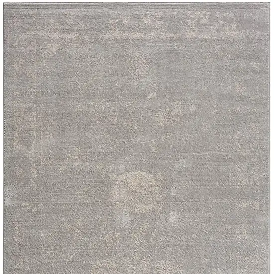 Modern Gray Distressed Area Rug Photo 9